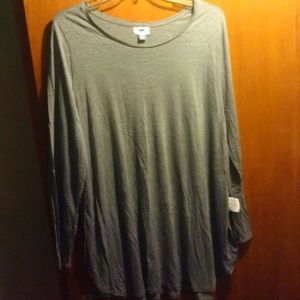 Old Navy grey long sleeve t-shirt with split